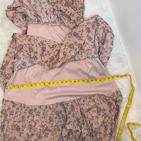 #518 LULUS Cascading Crush Pink Floral Dress size XS NWT - Picture 10 of 13